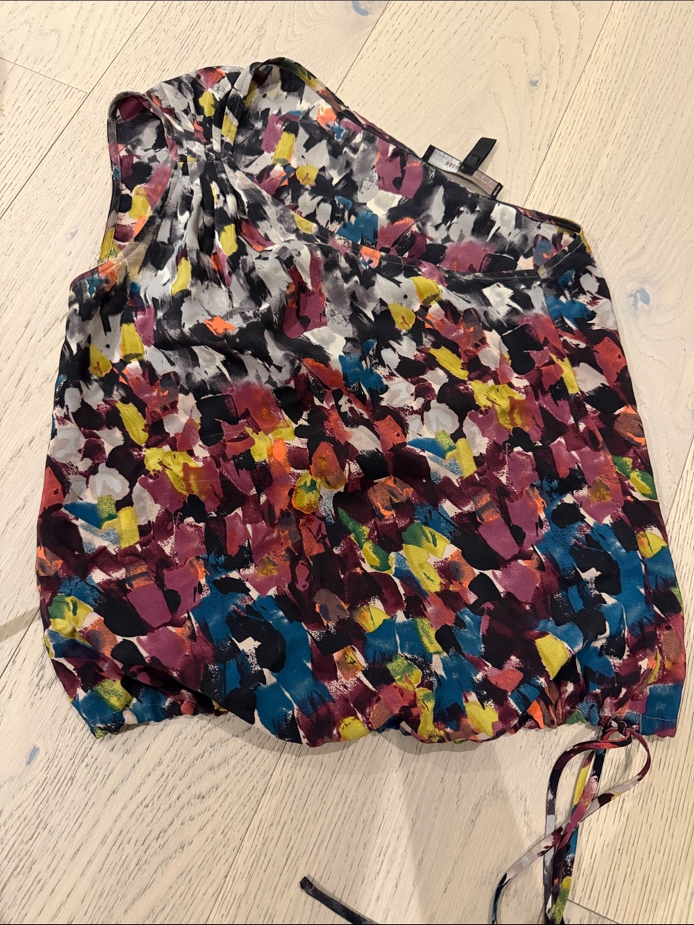 BCBGMaxAzria Multicolor Abstract Bubble Hem Skirt